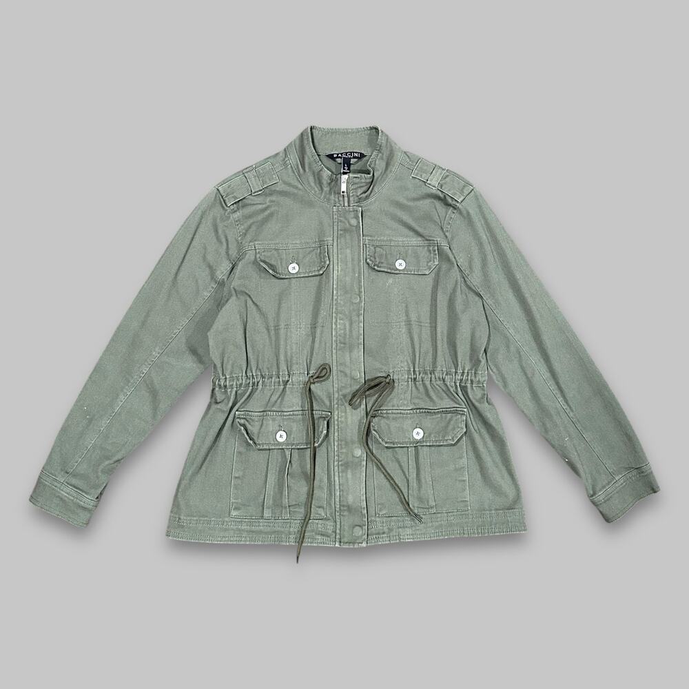 Baccini Olive Green Utility Zip-Up Jacket – Women’s Size Large